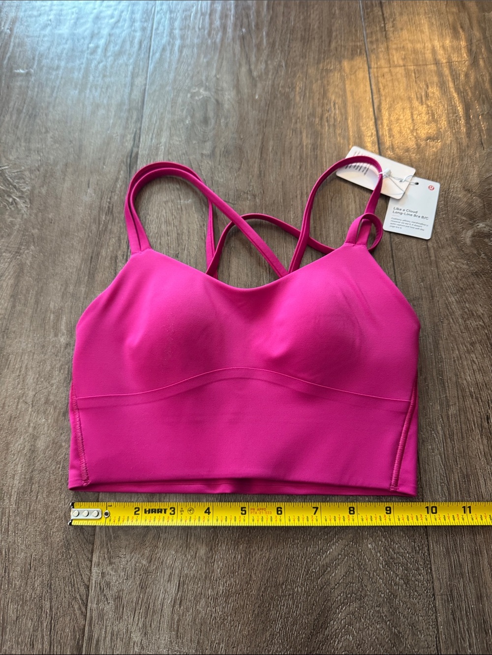 Lululemon Pink Flare Matching Set Like a Cloud Bra + Hotty Hot Shorts Size 2 NWT - Picture 8 of 10